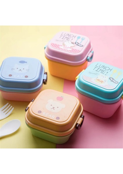 Pembe Karikatür Sağlıklı Plastik Öğle Yemeği Kutusu Mikrodalga Fırın Öğle Yemeği Bento Kutuları Gıda Kabı Yemek Takımı Çocuk Çocuk Öğle Yemeği Kutusu (Yurt Dışından) indirimleri