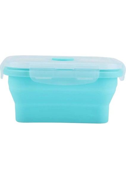 Yeşil 500 ml 4 Boyutları Katlanabilir Silikon Gıda Kabı Taşınabilir Bento Öğle Yemeği Kutusu Microware Ev Mutfak Açık Gıda Saklama Kapları Kutusu (Yurt Dışından)