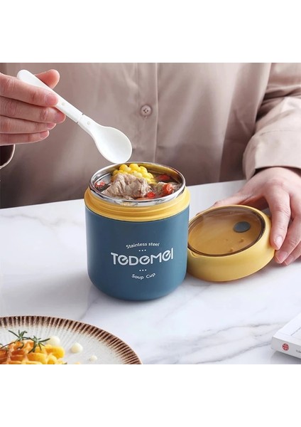 C05 Çorba Bardağı Paslanmaz Çelik Öğle Yemeği Kutusu Içme Kaşıklı Bardak Yalıtımlı Çorba Bardağı Mini Termal Öğle Yemeği Kutusu Termos Gıda Kapları Sofra (Yurt Dışından) fırsatları