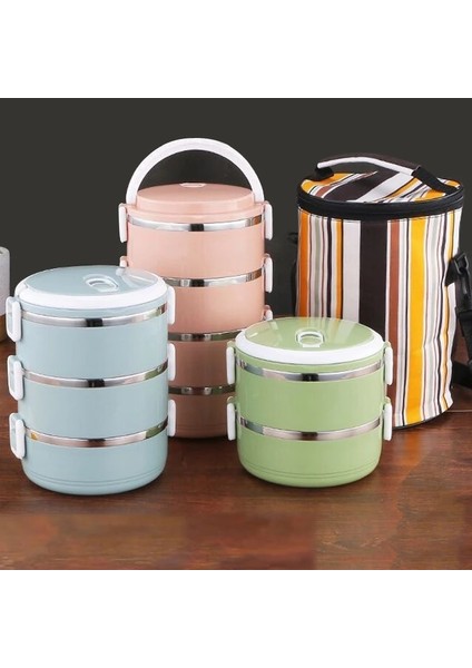 Mavi 2 Katmanlı 1-4 Katmanlar Öğle Yemeği Kutusu Çocuklar Için Mutfak Gıda Saklama Kabı Taşınabilir Piknik Sepeti Sevimli Yuvarlak Bento Kutusu Kolu Termal Kutu (Yurt Dışından) fiyatları