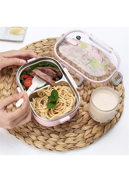 Mavi Fil 700 ml Shaı Sıcak Tutmak Gıda Kabı Bölmeli Taşınabilir Japon Öğle Yemeği Kutusu Sofra 304 Paslanmaz Çelik Çocuklar Bento Kutusu (Yurt Dışından)
