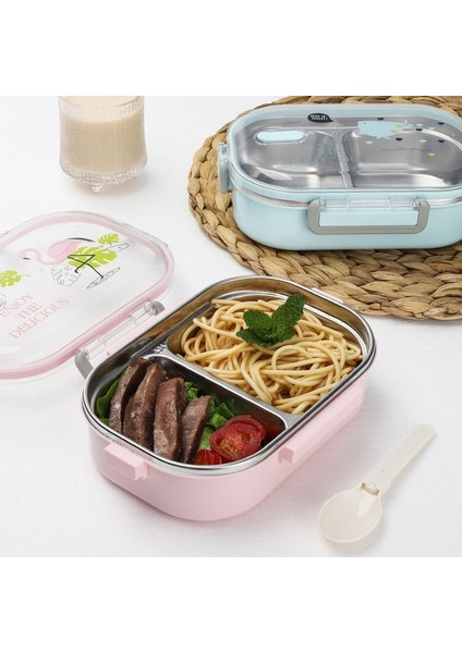 Mavi Fil 700 ml Shaı Sıcak Tutmak Gıda Kabı Bölmeli Taşınabilir Japon Öğle Yemeği Kutusu Sofra 304 Paslanmaz Çelik Çocuklar Bento Kutusu (Yurt Dışından)
