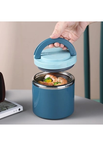 Pembe 1000ML 630ML 1000ML Paslanmaz Çelik Öğle Yemeği Kutusu Çorba Termos Şişe Gıda Kavanoz Saklama Kabı Yalıtımlı Bento Kutusu Çocuklar Için Saplı (Yurt Dışından)