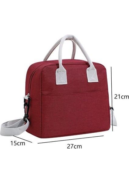 N Taşınabilir Öğle Yemeği Çantası Yemek Kabı Isı Yalıtımlı Kanvas Tote Kese Çocuklar Okul Bento Taşınabilir Yemek Konteyner Piknik Gıda Depolama (Yurt Dışından)