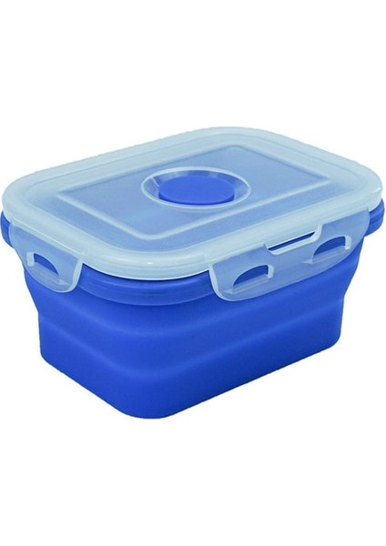 Mavi 350ML 4 Boyutları Silikon Katlanır Bento Kutusu Katlanabilir Öğle Yemeği Kutusu Mikrodalgada Taşınabilir Yemek Gıda Saklama Kabı Çocuk Yetişkin Için (Yurt Dışından)