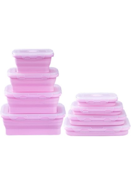 Mavi 350ML 4 Boyutları Silikon Katlanır Bento Kutusu Katlanabilir Öğle Yemeği Kutusu Mikrodalgada Taşınabilir Yemek Gıda Saklama Kabı Çocuk Yetişkin Için (Yurt Dışından)