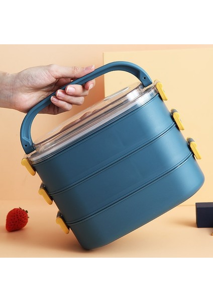 1l-Blue-1 Paslanmaz Çelik Yalıtımlı Öğle Yemeği Kutusu Öğrenci Okul Çok Katmanlı Öğle Yemeği Kutusu Sofra Bento Gıda Konteyner Depolama Kahvaltı Kutuları (Yurt Dışından)