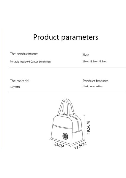 3 23X13X21 cm Taşınabilir Öğle Yemeği Kutusu Isı Koruyucu Termal Yalıtımlı Kanvas Tote Kese Çocuklar Okul Bento Yemek Konteyner Piknik Gıda Depolama (Yurt Dışından) fırsatları