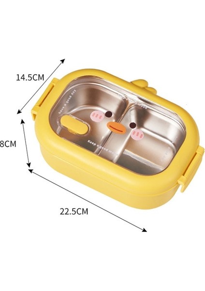Ördek 1000 ml Sevimli Paslanmaz Çelik Bento Öğle Yemeği Kutusu Çocuklar Okul Kawaii Bento Kutusu Çocuklar Mühürlü Taşınabilir Gıda Kabı Ayrı Isıtılabilir Öğle Yemeği Kutusu (Yurt Dışından)
