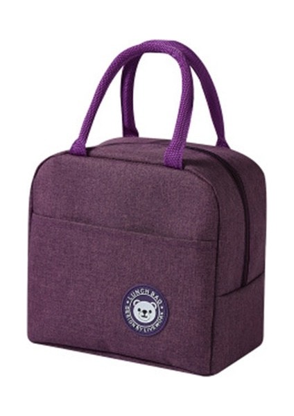 PURPLE-23X21X13CM 7l Fonksiyonel Termal Yalıtımlı Çanta Kadınlar Için Yüksek Kapasiteli Öğle Yemeği Kutusu Taşınabilir Buzdolabı Soğutucu Çanta Çalışmak Için Su Geçirmez Gıda Çantası (Yurt Dışından)