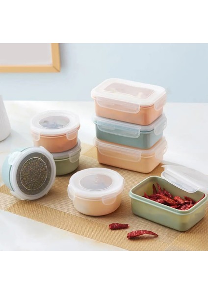 Yeşil Dikdörtgen 10 cm x 5 Cm/14 cm x 8 cm x 5 cm Taşınabilir Bento Kutusu Öğle Yemeği Kutuları Çocuklar Için Piknik Pp Sızdırmaz Gıda Saklama Kapları Kapaklı (Yurt Dışından)
