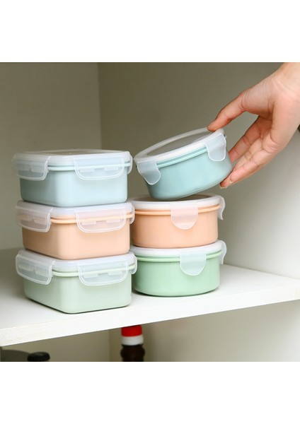 Yeşil Dikdörtgen 10 cm x 5 Cm/14 cm x 8 cm x 5 cm Taşınabilir Bento Kutusu Öğle Yemeği Kutuları Çocuklar Için Piknik Pp Sızdırmaz Gıda Saklama Kapları Kapaklı (Yurt Dışından)