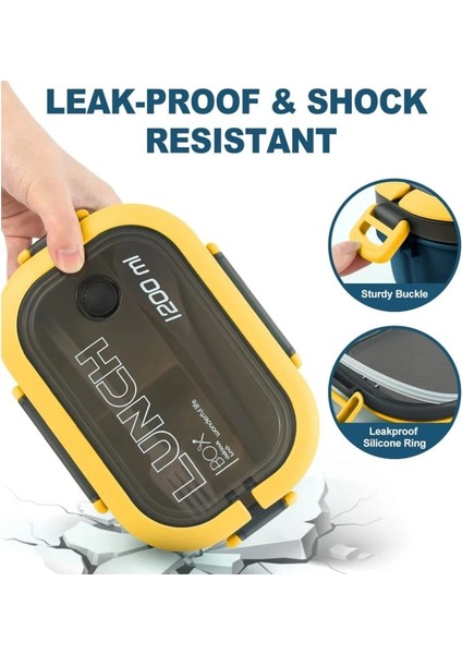 Donanma Çanta 2 Yeni Taşınabilir Öğle Yemeği Kutusu 2 Katmanlı Izgara Çocuk Öğrenci Bento Kutusu Çatal Kaşık Sızdırmaz Mikrodalgada Koku Önlemek Okul Ofis (Yurt Dışından) fırsatları