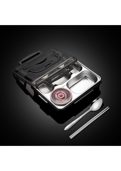 Mavi 3gird Öğle Yemeği Kutusu 304 Paslanmaz Çelik Levha Öğrenci Kantini Mikrodalga Isıtma Bento Taşınabilir Fast Food Yalıtım Bölmeleri Yemek Kabı (Yurt Dışından) indirimleri