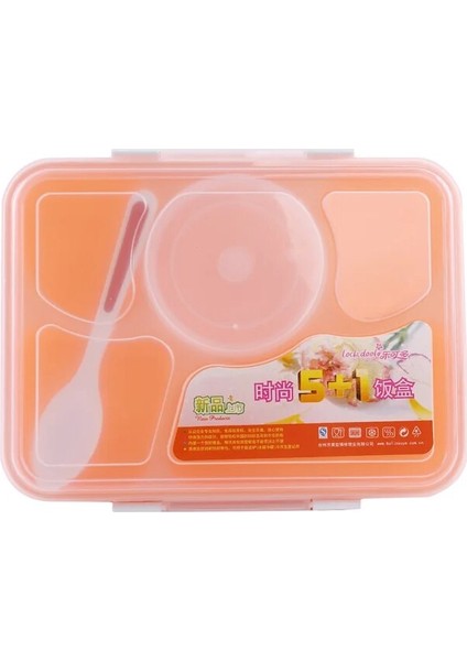 Pembe Japon Çocuk Yemek Kabı Bölmeli Fincan Taşınabilir Sızdırmaz Gıda Kabı Depolama Plastik Mikrodalga Bento Kutusu (Yurt Dışından)