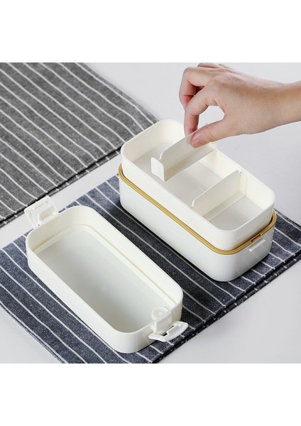 Öğle Yemeği Çantası Onuobao Çift Katmanlı Öğle Yemeği Kutusu 0.85L/1.5L Büyük Kapasiteli Japon Tarzı Mühürlü Sızdırmaz Bento Kutusu Mikrodalga Fırın Isıtma Için (Yurt Dışından)