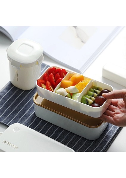 Öğle Yemeği Çantası Onuobao Çift Katmanlı Öğle Yemeği Kutusu 0.85L/1.5L Büyük Kapasiteli Japon Tarzı Mühürlü Sızdırmaz Bento Kutusu Mikrodalga Fırın Isıtma Için (Yurt Dışından)