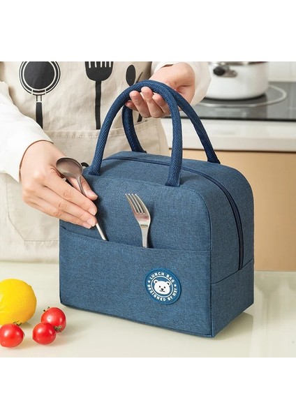 Gri Taşınabilir Öğle Yemeği Çantası Yemek Kabı Isı Yalıtımlı Kanvas Tote Kese Çocuklar Okul Bento Taşınabilir Yemek Konteyner Piknik Gıda Depolama (Yurt Dışından) modelleri