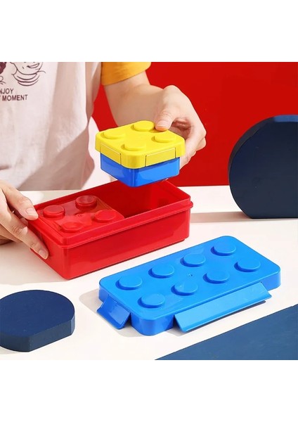 Bento Kutusu Mavi Çanta Çocuklar Için Hediyeler Istiflenebilir Oxford Blok Tuğla Tasarımı Taşınabilir Mühürlü Öğle Yemeği Kutusu Renkli Bloklar Ekleme Çocuk Öğrenci Bento Kutusu (Yurt Dışından) fiyatları