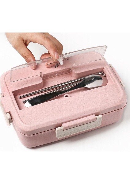 Yeşil Mikrodalga Yemek Kabı Kaşık Çubuklarını Buğday Samanı Yemek Takımı Gıda Saklama Kabı Çocuk Çocuk Okul Ofis Bento Kutusu (Yurt Dışından) modelleri