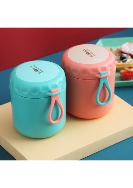 Mavi-B Paslanmaz Çelik Çorba Şişesi 400 ML-500 ml Termos Öğle Yemeği Kutusu Çocuklar Için Kaşıkla Çocuk Okul Bpa Ücretsiz Sızdırmaz Gıda Kabı (Yurt Dışından)