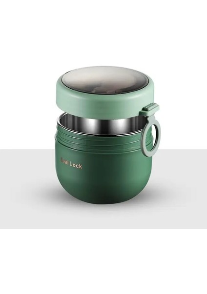 Yeşil Plastik 600 ml Paslanmaz Çelik Öğle Yemeği Kutusu Sıcak Yemek Şişesi Çorba Depolama Vakum Termal Kavanoz Termos Konteynerler Bento Öğle Yemeği Kutusu Çocuklar Için (Yurt Dışından)