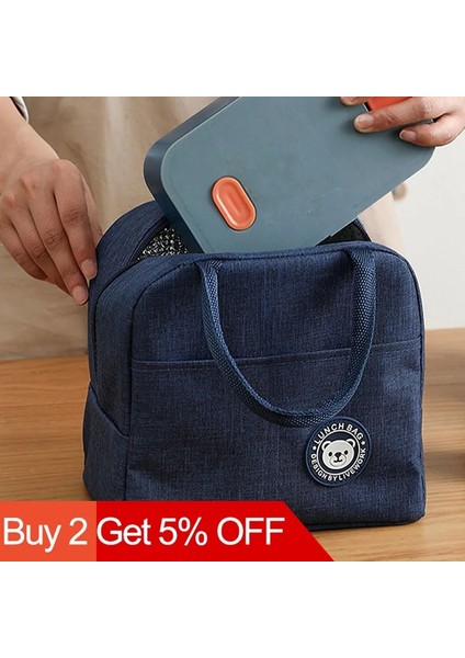 Gri Termal Öğle Yemeği Çantası Çocuklar Için Çocuk Okul Bento Kutusu Çantası Yemek Kabı Konteyner Tote Erkek Kadın Seyahat El Çantası Yetişkin Kahvaltı Çantası (Yurt Dışından) modelleri