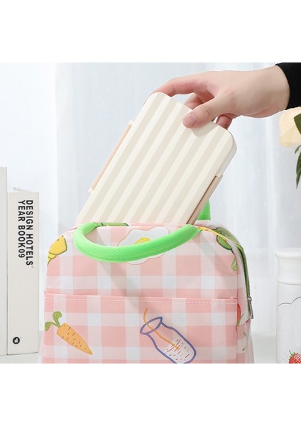 03 Öğle Yemeği Çantası Kolu Yalıtım Soğutucu Çanta Kadın Çocuk Öğle Yemeği Kutusu Piknik Seyahat Taşınabilir Gıda Depolama Kahvaltı Termal Gıda Çantası (Yurt Dışından) indirimleri