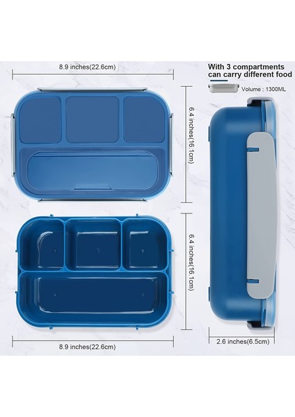 Pembe 1 Adet 1300 ml Yalıtımlı Yemek Kabı 4 Bölmeli Plastik Mikrodalgada Bento Kutusu Çocuklar Için Okul Gıda Kabı Vakum Şişeleri (Yurt Dışından) indirimleri