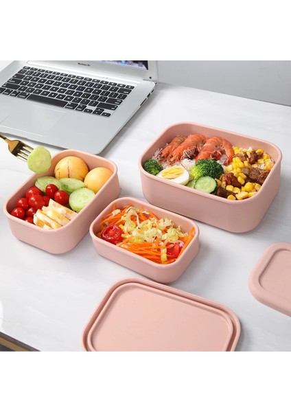 S-Pembe Silikon Bento Kutuları Öğle Yemeği Kabı, Yonghao Sızdırmaz Öğle Yemeği Kabı, Bpa Içermeyen, Bulaşık Makinesinde Yıkanabilir (Yurt Dışından)