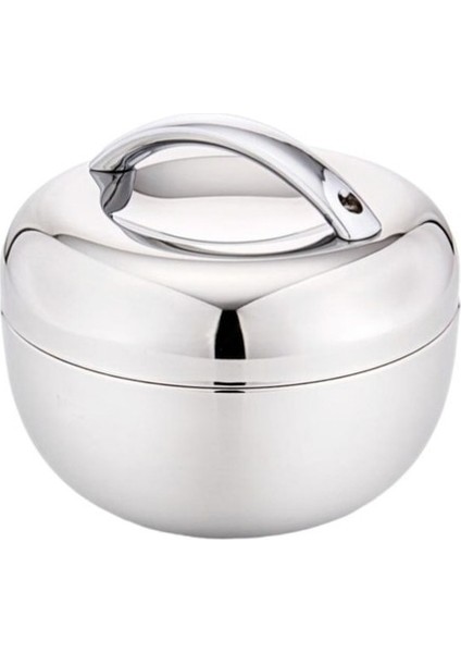Gümüş 1000 ml Termos Gıda Kabı Paslanmaz Çelik Öğle Yemeği Kutusu 2 Katmanlı Taşınabilir Termo Yalıtımlı Kase Yalıtım Çantası Sıcak Bento Sofra (Yurt Dışından)