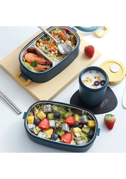 2yellow-1 Çok Katmanlı Bento Kutusu Japon Tarzı Taşınabilir Açık 304 Paslanmaz Çelik Bölmeli Gıda Kutuları ile Çocuklar Için Termal Öğle Yemeği Kutusu (Yurt Dışından) modelleri