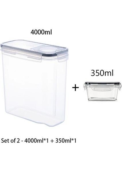 40035 Kapaklı Hava Geçirmez Gıda Saklama Kabı, Sızdırmaz Geçmeli Kilit, Bpa Içermeyen Plastik (Yurt Dışından)