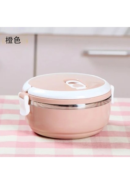 Turuncu 1 Çevre Dostu Paslanmaz Çelik Mühürlü Öğle Yemeği Kutusu Taşınabilir Bento Kutusu Isı Yalıtım Yemek Kovası Gıda Kapları Mutfak Yemek Takımı (Yurt Dışından)