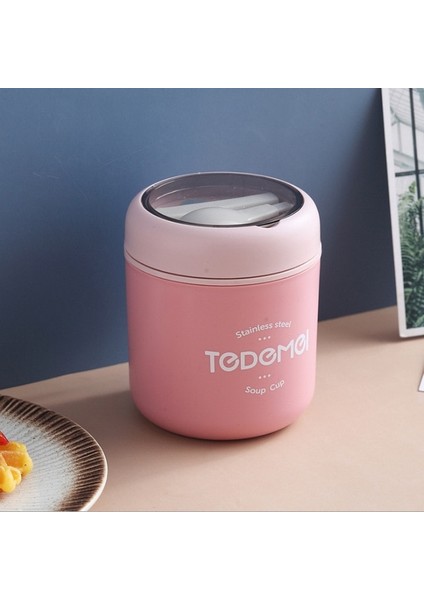 Pembe 530/710ML Yemek Kabı Içme Bardağı Paslanmaz Çelik Gıda Termal Kavanoz Yalıtımlı Çorba Termos Kapları Thermische Öğle Yemeği Kutusu Çocuklar Için (Yurt Dışından)