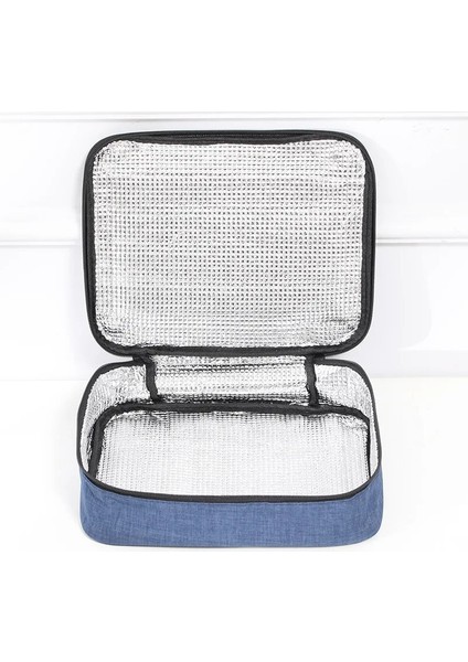 Gri Yalıtımlı Öğle Yemeği Kutusu Erkek Kadın Seyahat Taşınabilir Kamp Piknik Çantası, Oxford Kumaş + Alüminyum Folyo Soğuk Gıda Soğutucu Termal Çanta Çanta (Yurt Dışından) indirimleri