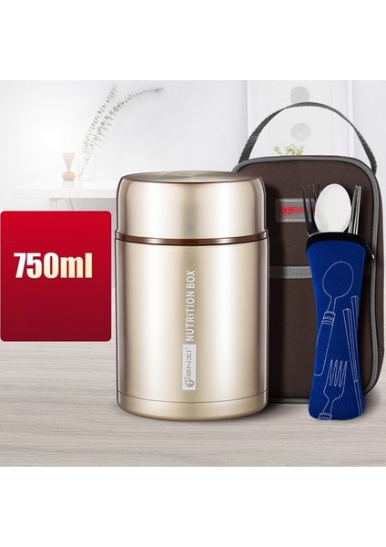 750ML Set 1 Gıanxı Çok Fonksiyonlu Kızarmış Beher Büyük Kapasiteli Termos Paslanmaz Çelik Öğle Yemeği Kutusu Gıda Çorba Şişesi Kabı (Yurt Dışından)