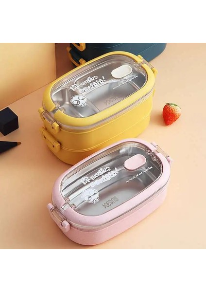 2yellow-1 Çok Katmanlı Bento Kutusu Japon Tarzı Taşınabilir Açık 304 Paslanmaz Çelik Bölmeli Gıda Kutuları ile Çocuklar Için Termal Öğle Yemeği Kutusu (Yurt Dışından) indirimleri