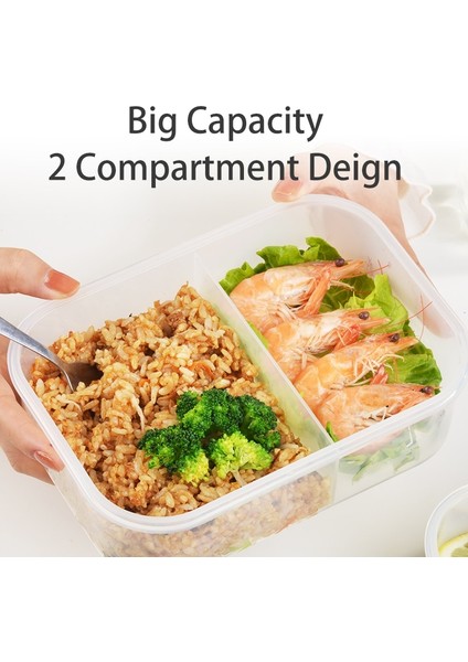 Green-S-2pcs Yemek Kabı 1200/800/600ML Hava Geçirmez Bento Kutusu Çocuklar Için Yetişkin 2 Bölmeli Okul Gıda Kabı Mikrodalga Bento Kutuları 1 Adet/takım (Yurt Dışından)