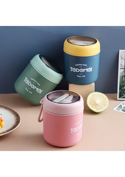 Pembe 530 ml Gıda Termal Kavanoz Yalıtımlı Çorba Bardağı Termos Kaplar Paslanmaz Çelik Yemek Kabı Termo Okul Çocuklar Için Sıcak Tutun (Yurt Dışından)