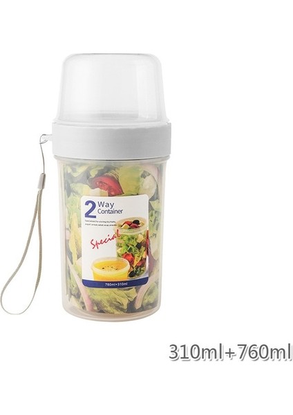 310-760 ml Kahvaltı Yulaf Ezmesi Yoğurt Salatası Mühürlü Kutu Meyve Aperatif Mühürlü Kavanoz Taşınabilir Gıda Mühürlü Konteyner Taze Tutma Bento Yemek Kabı (Yurt Dışından)