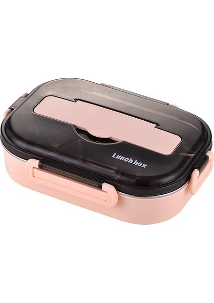 Bej 900ML Plastik 304 Paslanmaz Çelik Öğle Yemeği Kutusu Bento Kutusu Çocuklar Için Çorba Kasesi Kaşık ve Yemek Çubukları ile Öğle Yemeği Konteyneri Gıda Saklama Kutusu (Yurt Dışından) fırsatları