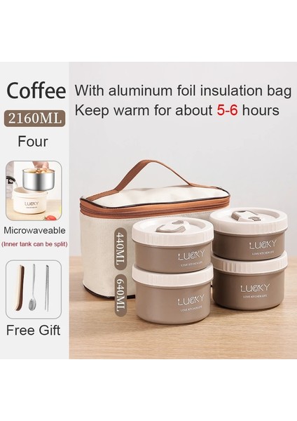 Stil One-Kahve-2 Yeni Termal Öğle Yemeği Kutusu Taşınabilir Hermetik Öğle Yemeği Kutusu Paslanmaz Çelik Gıda Kabı Sızdırmaz Mikrodalga Fırın Öğrenci Için Yemek Takımı (Yurt Dışından) indirimleri