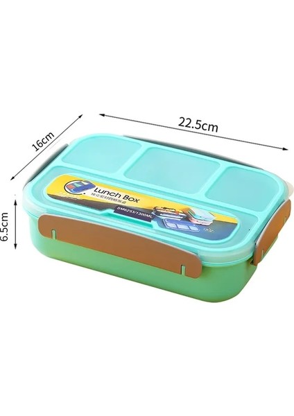 Yeşil 1000ML Öğle Yemeği Kutusu - Çocuklar Için Bento Tipi Sızdırmaz Öğle Yemeği Kabı, Erkekler ve Kızlar Için Uygun Bpa Içermeyen Mikrodalga Bulaşık Makinesi Güvenliği (Yurt Dışından)