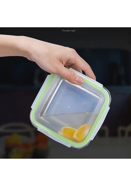 1200 ml Beyaz Yeni Gıda Öğle Yemeği Kutusu 304 Paslanmaz Çelik Taze Tutma Kutusu Mühürlü Taze Tutma Öğle Yemeği Kutusu Öğrenci Kalınlaşmış Küçük Kare Meyve Kutusu (Yurt Dışından)