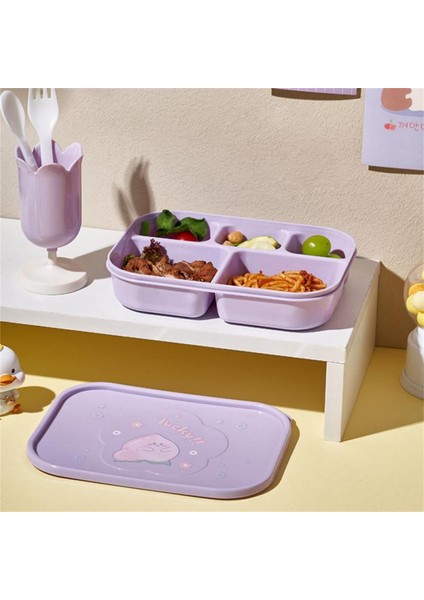 06 Sarı 1 Pc Sevimli Öğle Yemeği Kutusu Karikatür Meyve Öğle Yemeği Kutusu Çift Katmanlı Bento Kutusu Mikrodalga Isıtmalı Öğle Yemeği Kutusu Öğrenci Piknik Kutusu (Yurt Dışından)
