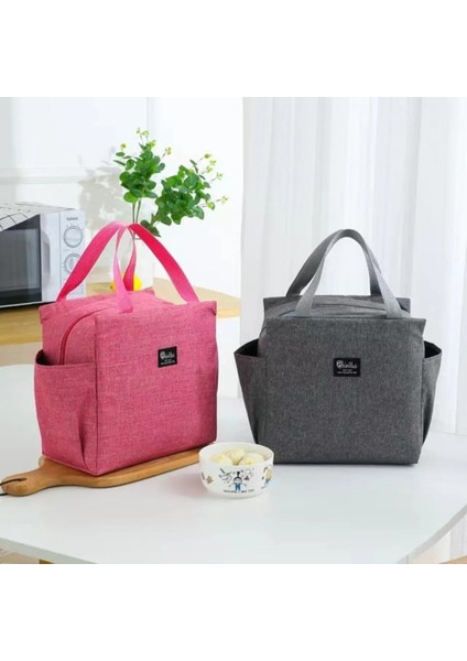 GRAY-25X14X25CM Yeni Büyük Kapasiteli Soğutucu Çanta Su Geçirmez Oxford Taşınabilir Fermuar Termal Öğle Yemeği Çantaları Kadınlar Için Öğle Yemeği Kutusu Piknik Gıda Çantası (Yurt Dışından) modelleri