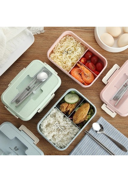 Termos Bardak Kırmızı Mikrodalga Öğle Yemeği Kutusu Buğday Samanı Yemek Takımı Kaşık Çubuklarını Gıda Saklama Kabı Çocuk Çocuk Okul Ofis Bento Kutusu (Yurt Dışından) fiyatları