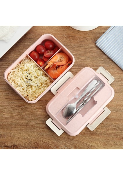 Termos Bardak Kırmızı Mikrodalga Öğle Yemeği Kutusu Buğday Samanı Yemek Takımı Kaşık Çubuklarını Gıda Saklama Kabı Çocuk Çocuk Okul Ofis Bento Kutusu (Yurt Dışından) modelleri