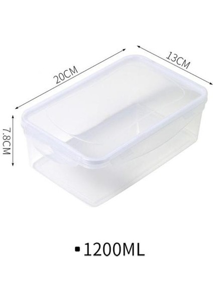 C 1200ML Resimde Gösterildiği Gibi Plastik Öğle Yemeği Kutusu Mühürlü Buzdolabı Bento Kutusu Öğrenci Ofis Çalışanı Öğle Yemeği Bento Kutusu Fast Food Kutusu Ev Mikrodalga Mevcut (Yurt Dışından)